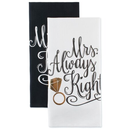 Design Imports Mr & Mrs Printed Dishtowel CAMZ38745